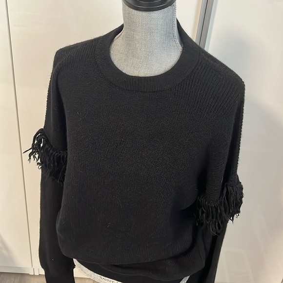 TORY BURCH NWOT Alpaca Wool and Silk Crew Neck Sweater Tassel, Size M - Picture 1 of 10